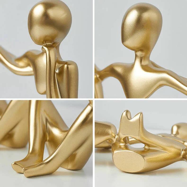 Enhabit Embrace Decorative Sculpture - Gold