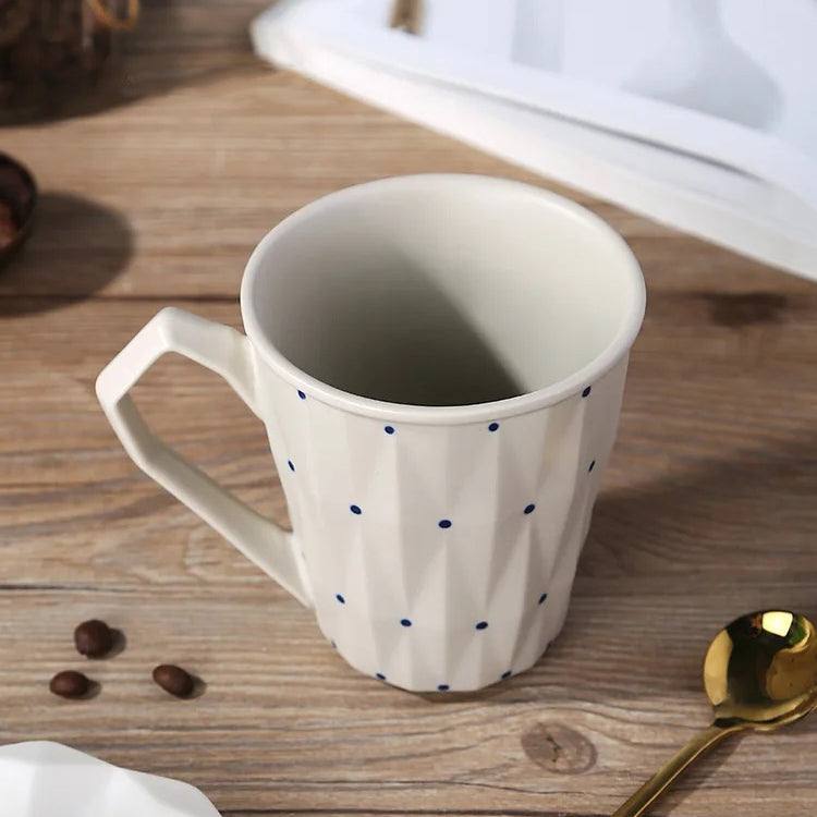 Enhabit Faceted Ceramic Coffee Mug - Love