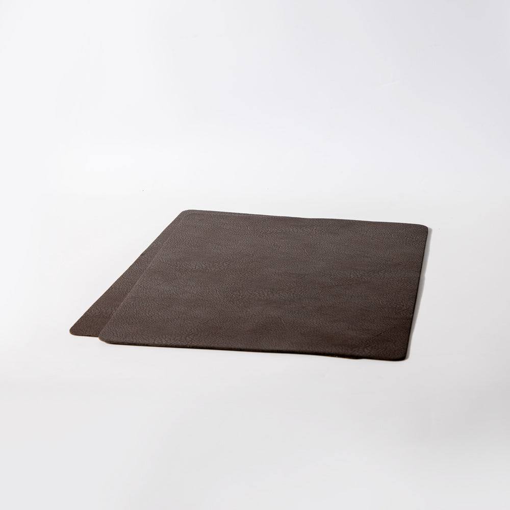 Enhabit Faux Leather Rectangular Placemats, Set of 2 - Coffee Brown