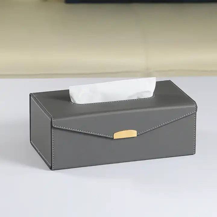 Enhabit Flap Tissue Box Holder - Dark Grey