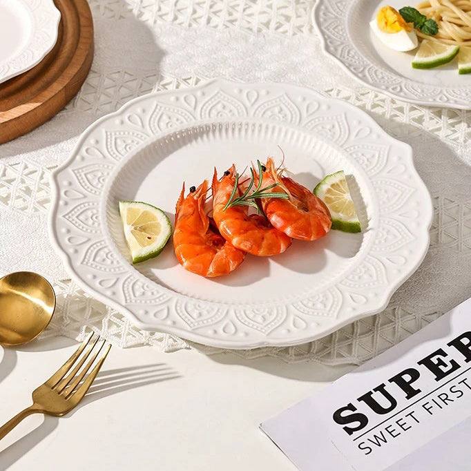 Enhabit Fleur Dinner Plate - Ivory