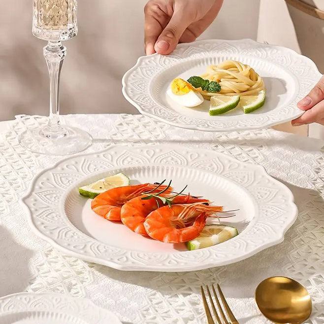 Enhabit Fleur Dinner Plate - Ivory