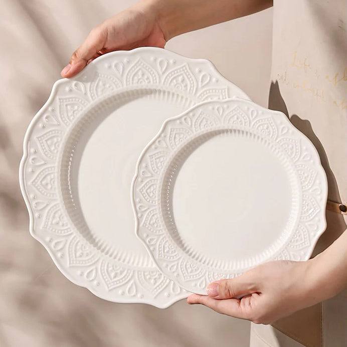 Enhabit Fleur Dinner Plate - Ivory