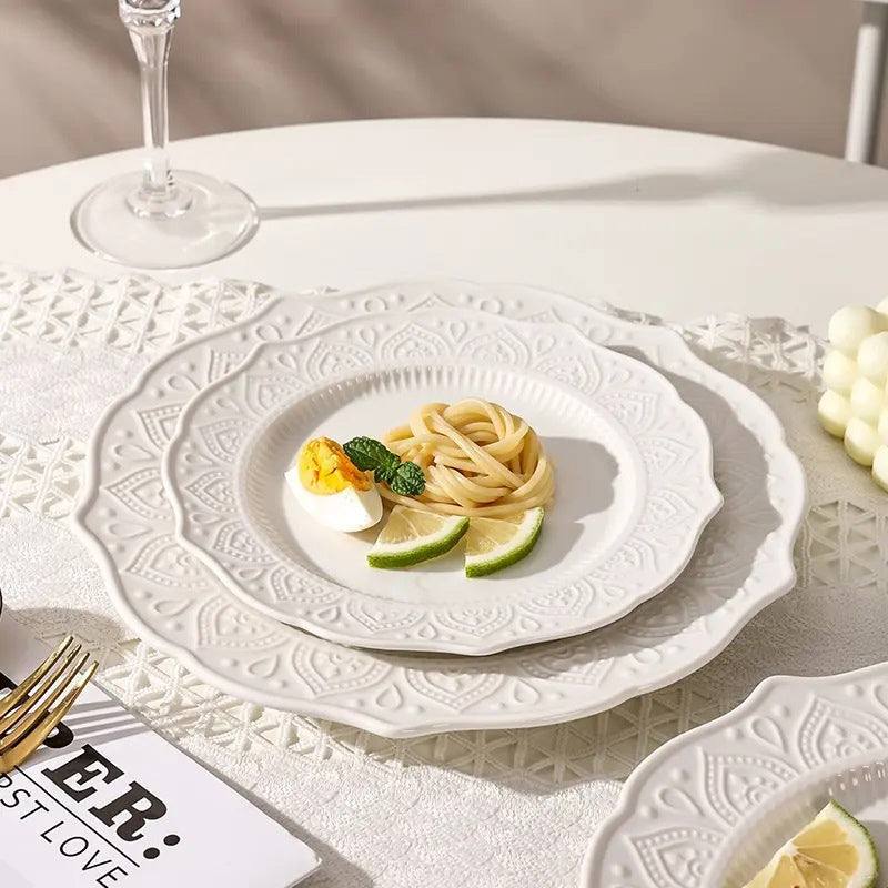 Enhabit Fleur Quarter Plate - Ivory