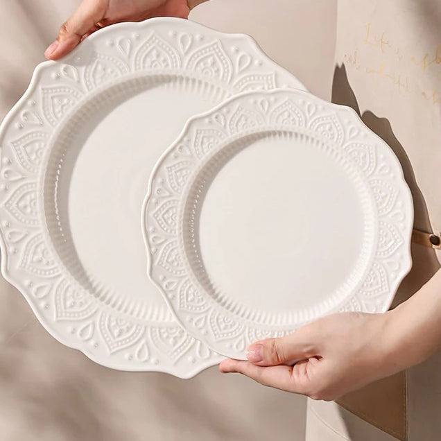 Enhabit Fleur Quarter Plate - Ivory