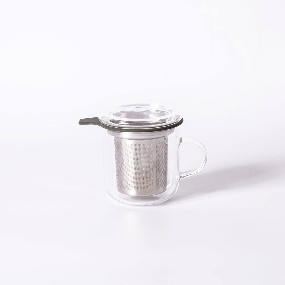 Enhabit Glass Mug with Tea Filter