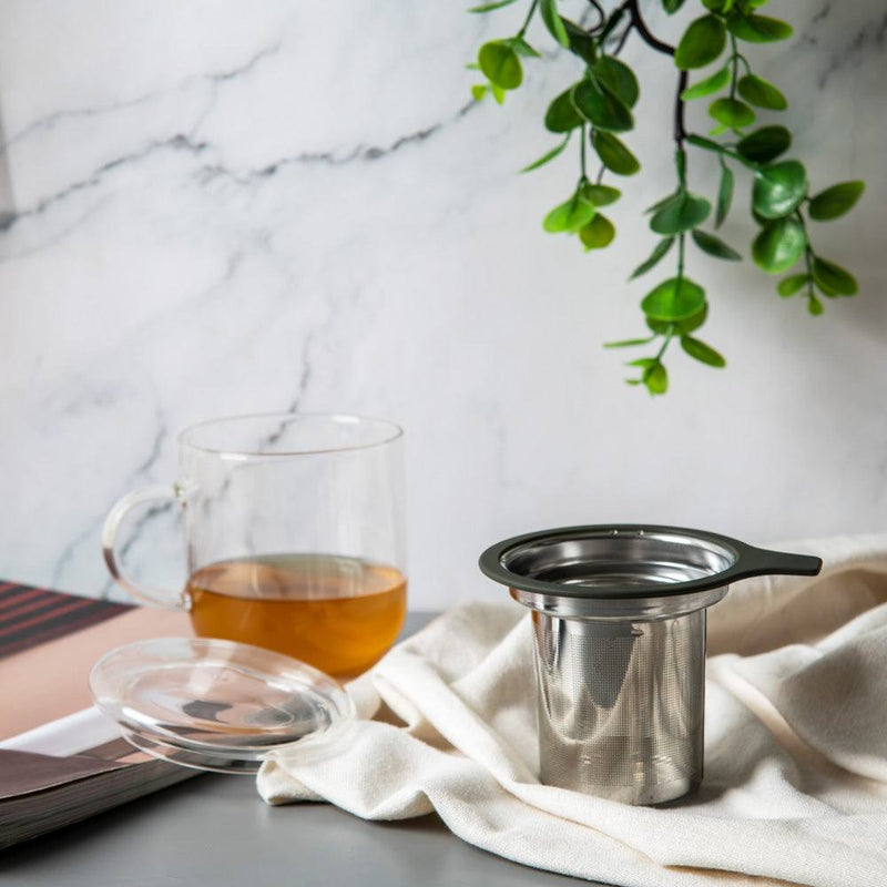 Enhabit Glass Mug with Tea Filter