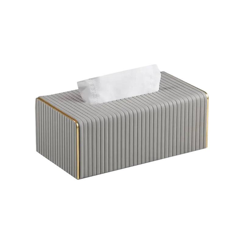 Enhabit Gold Edge Tissue Box Holder - Light Grey