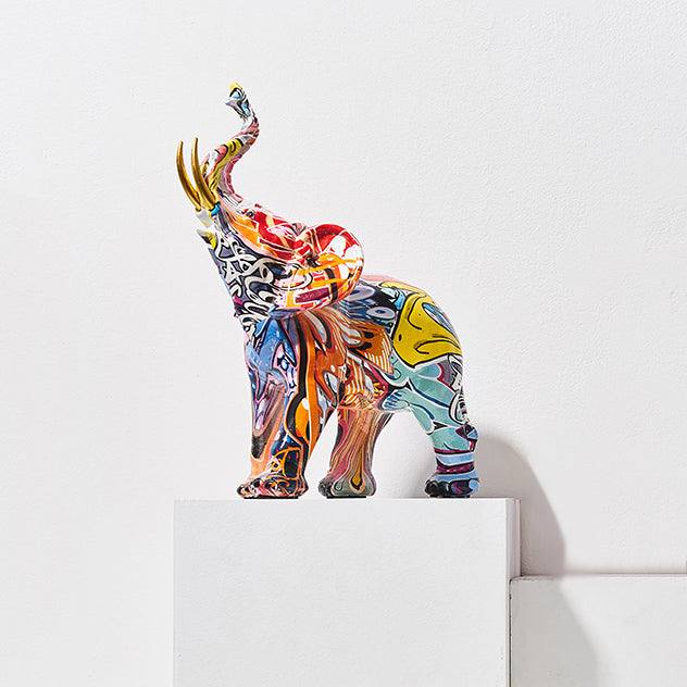 Enhabit Graffiti Elephant Decorative Sculpture Medium