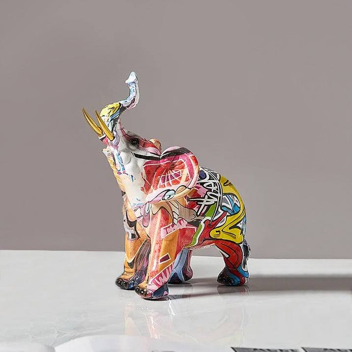 Enhabit Graffiti Elephant Decorative Sculpture Small