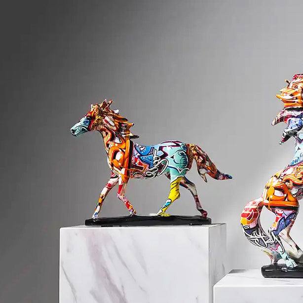 Enhabit Graffiti Horse Decorative Sculpture Medium