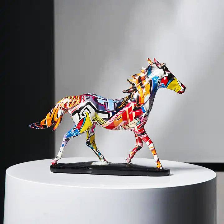 Enhabit Graffiti Horse Decorative Sculpture Medium