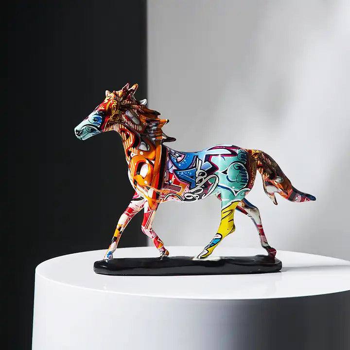 Enhabit Graffiti Horse Decorative Sculpture Medium