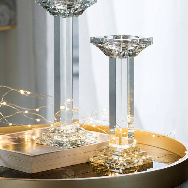 Enhabit Halo Crystal Candlestand Large