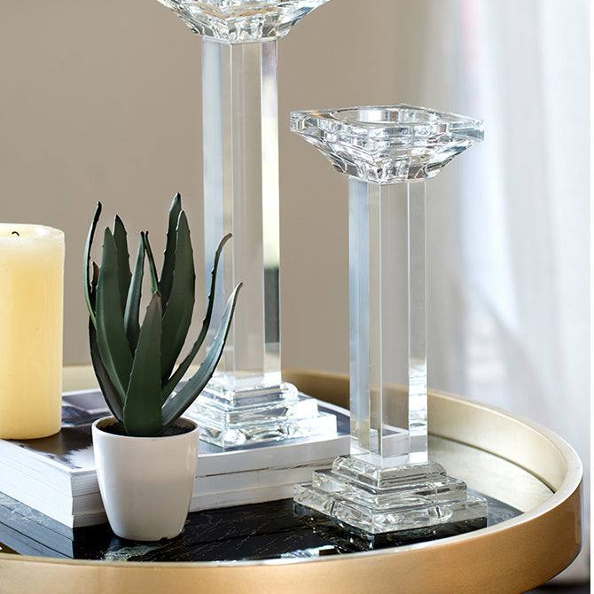 Enhabit Halo Crystal Candlestand Large