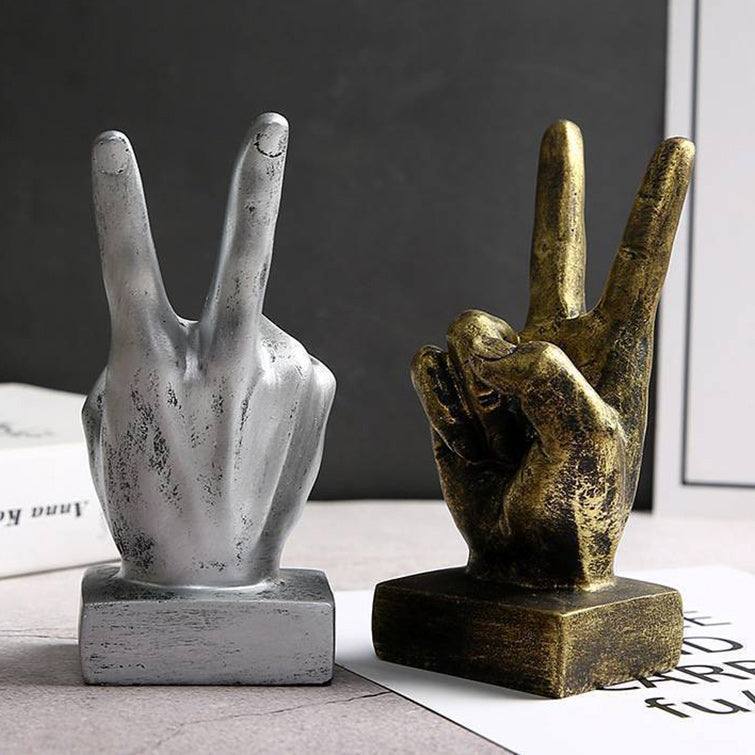 Enhabit Hand Gesture Sculpture Small - Peace