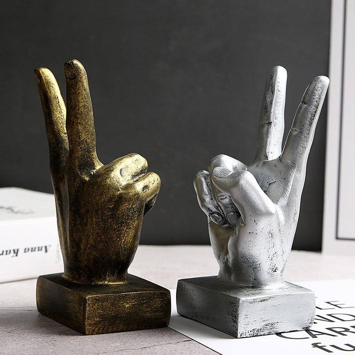 Enhabit Hand Gesture Sculpture Small - Peace