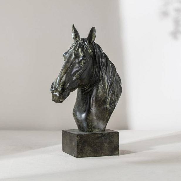 Enhabit Horse Bust Decorative Sculpture Large - Black