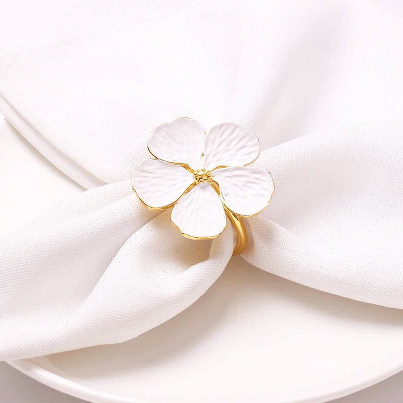 Enhabit Magnolia Napkin Rings, Set of 6