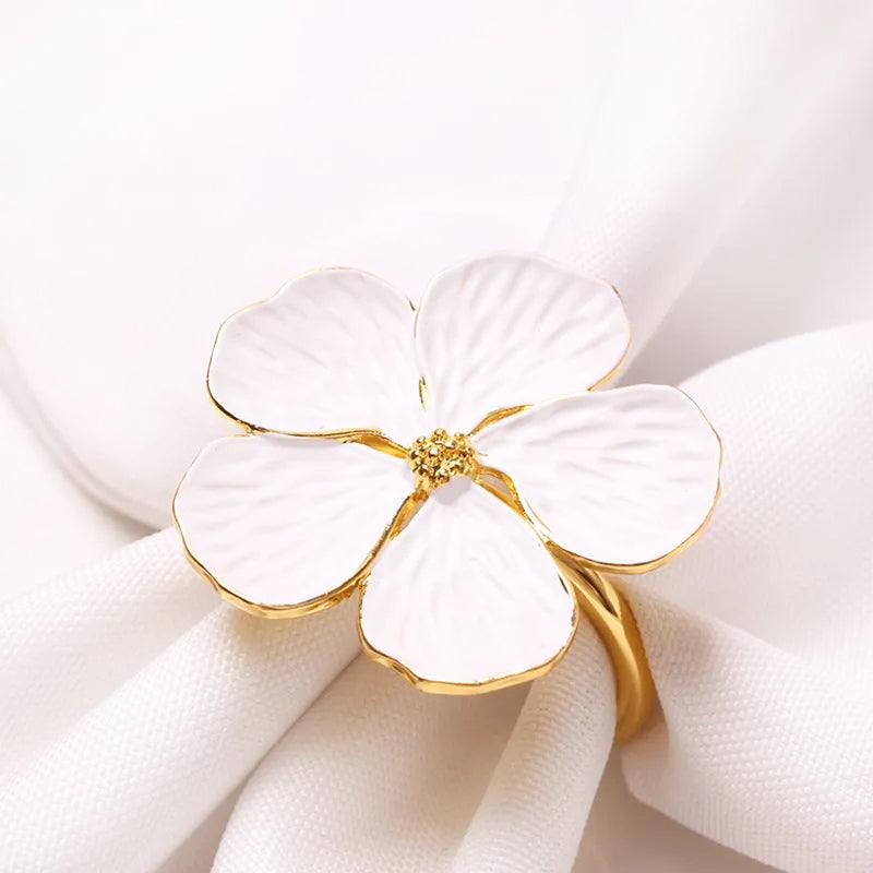 Enhabit Magnolia Napkin Rings, Set of 6