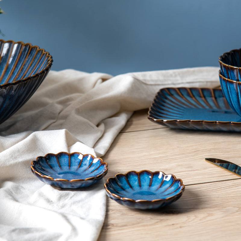 Enhabit Mara Dip Bowls, Set of 2 - Deep Blue