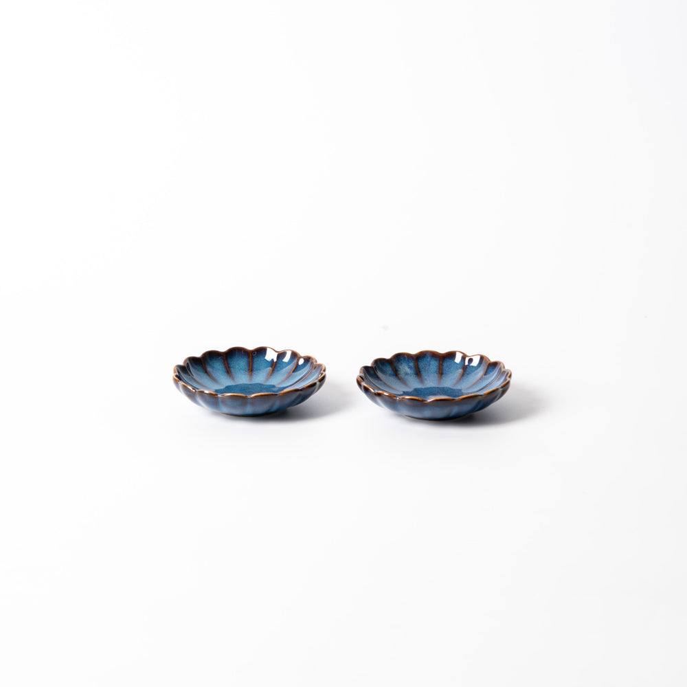 Enhabit Mara Dip Bowls, Set of 2 - Deep Blue