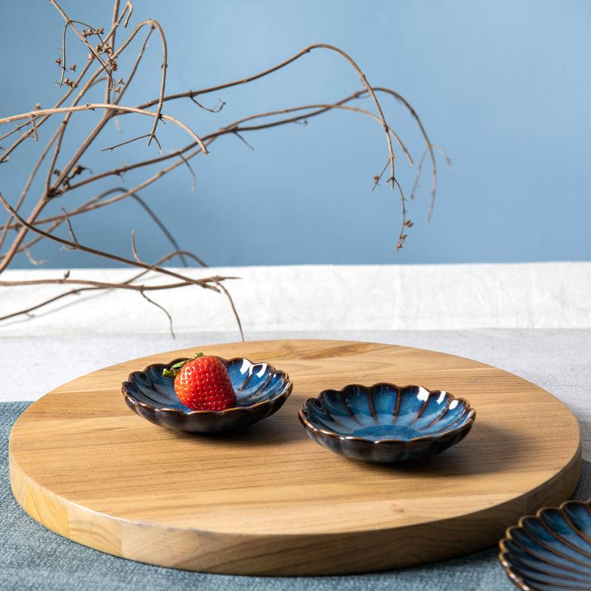 Enhabit Mara Dip Bowls, Set of 2 - Deep Blue