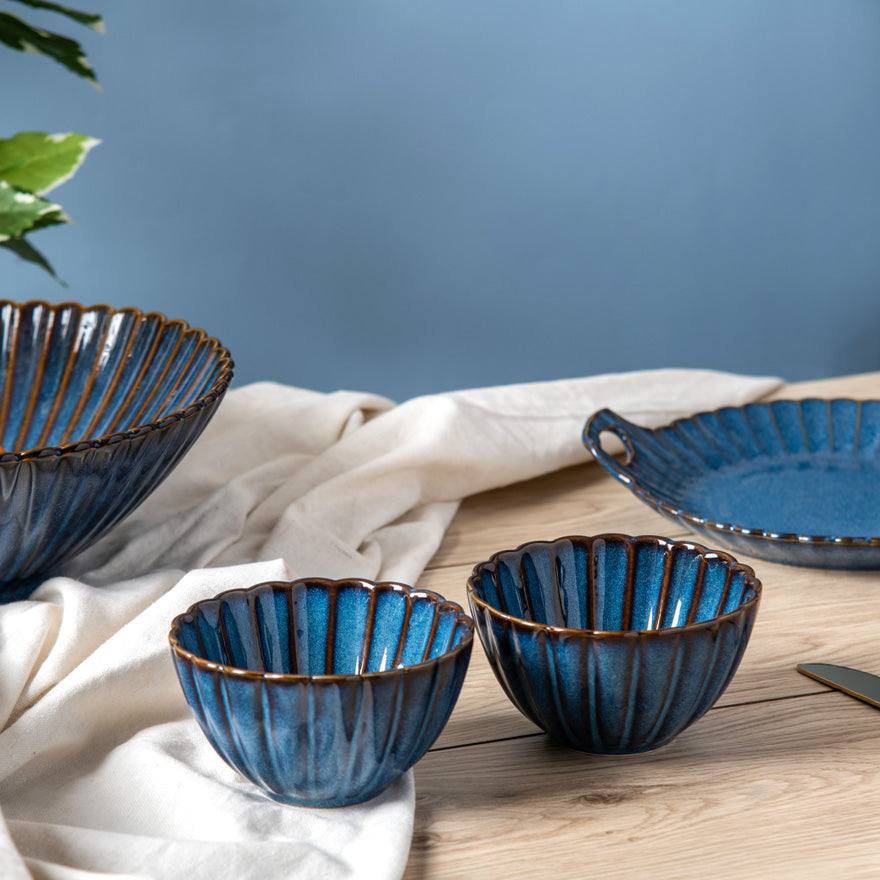 Enhabit Mara Small Bowls, Set of 2 - Deep Blue