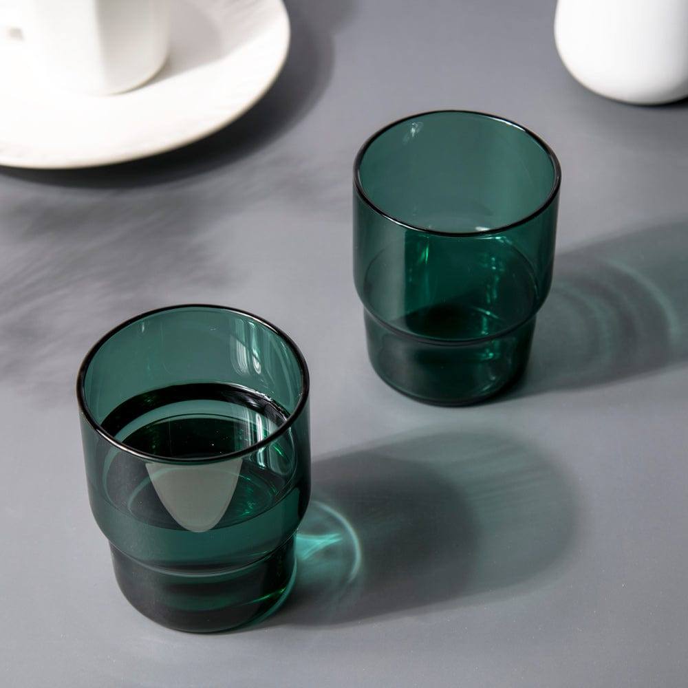 Enhabit Menlo Tall Tumblers, Set of 2 - Bottle Green