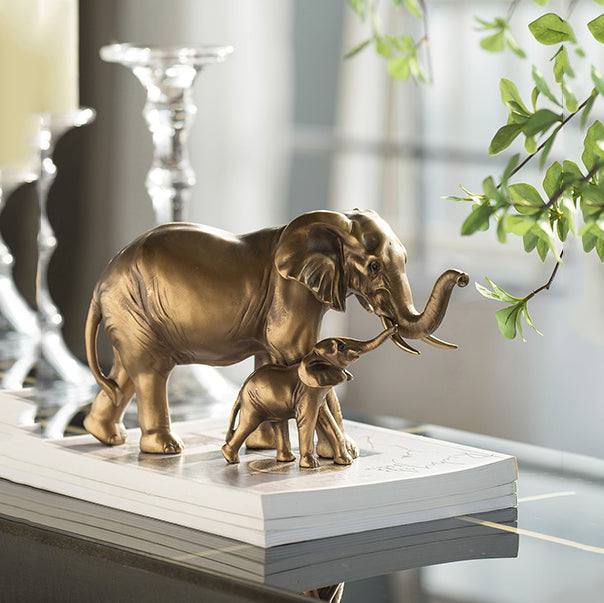 Enhabit Mother & Baby Elephant Decorative Sculpture