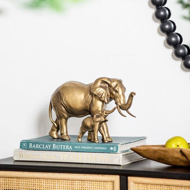 Enhabit Mother & Baby Elephant Decorative Sculpture