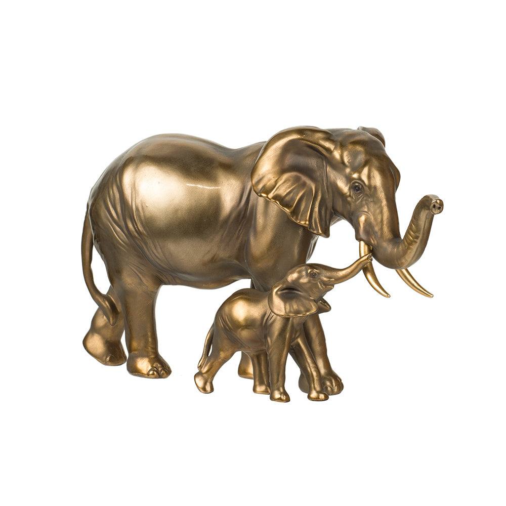 Enhabit Mother & Baby Elephant Decorative Sculpture