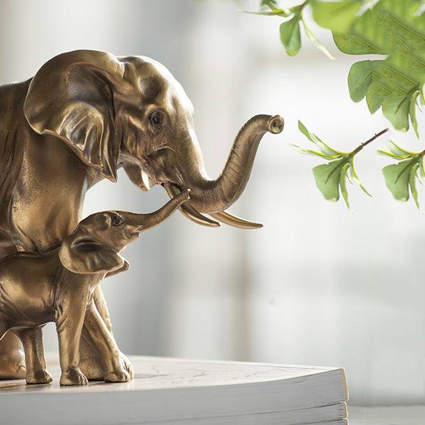 Enhabit Mother & Baby Elephant Decorative Sculpture