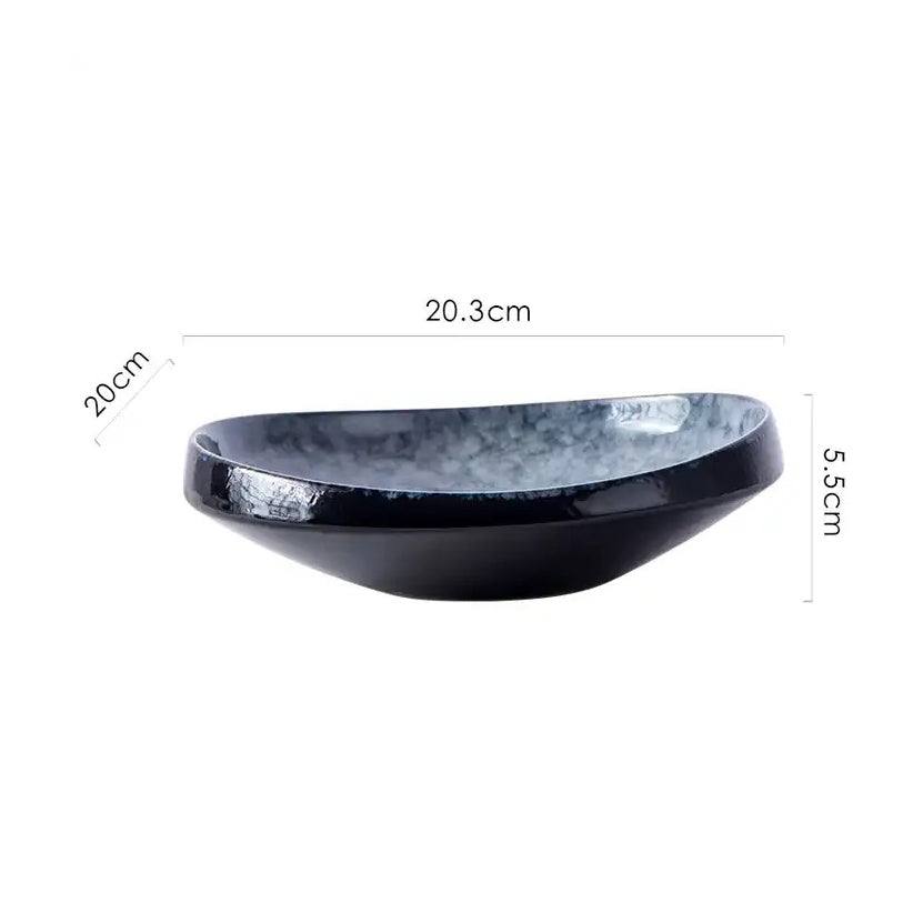 Enhabit Oasis Curved Serving Bowl - Cool Grey