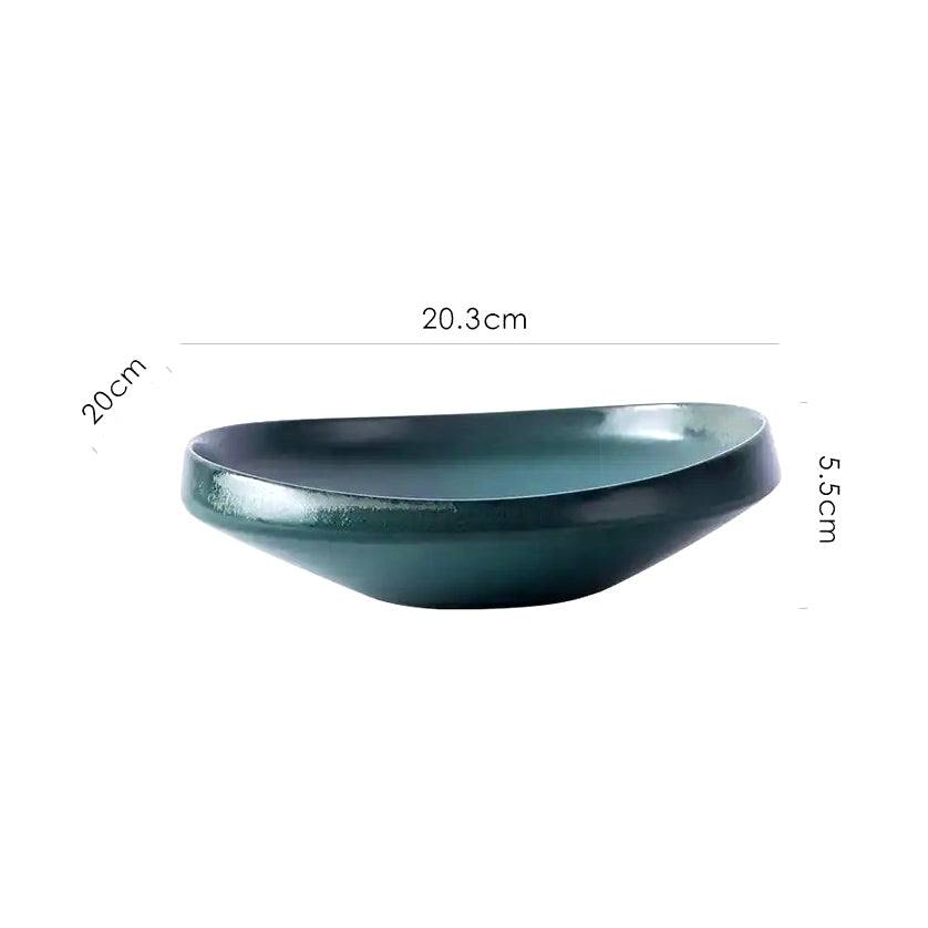 Enhabit Oasis Curved Serving Bowl - Nori Green