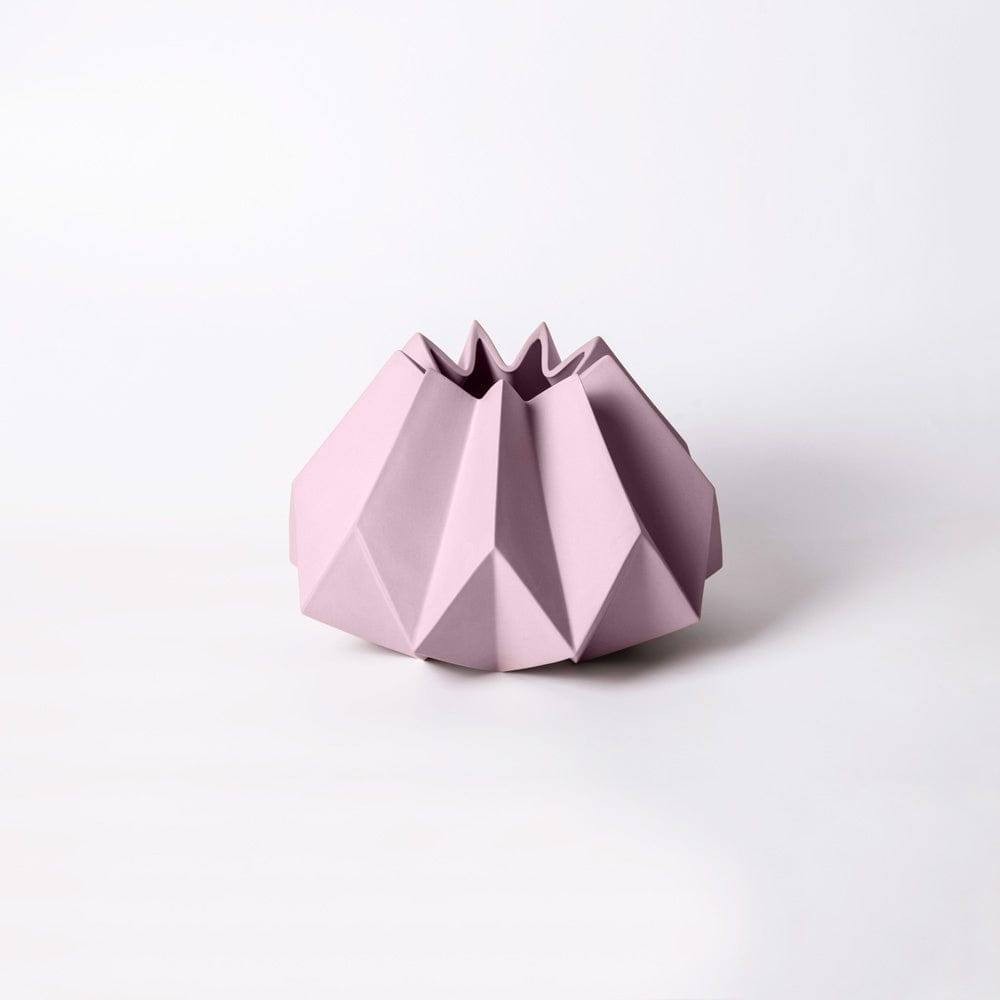 Enhabit Origami Porcelain Vase Short - Pink