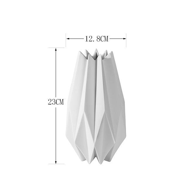 Enhabit Origami Porcelain Vase Tall - White