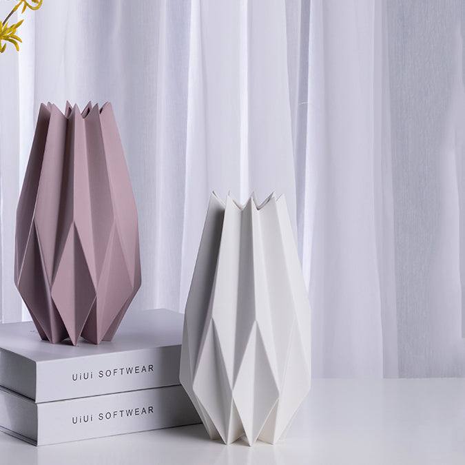 Enhabit Origami Porcelain Vase Tall - White