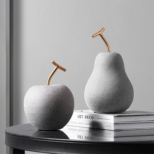 Enhabit Pear Decorative Accent - Concrete Grey