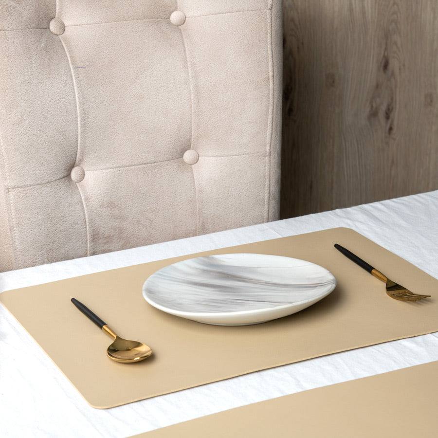 Enhabit Phylo Rectangular Placemats, Set of 6 - Beige