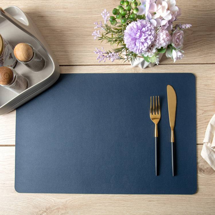 Enhabit Phylo Rectangular Placemats, Set of 6 - Navy Blue