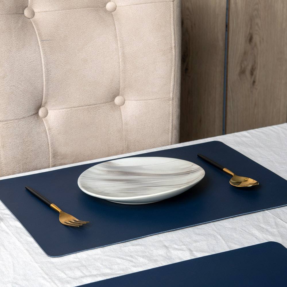 Enhabit Phylo Rectangular Placemats, Set of 6 - Navy Blue