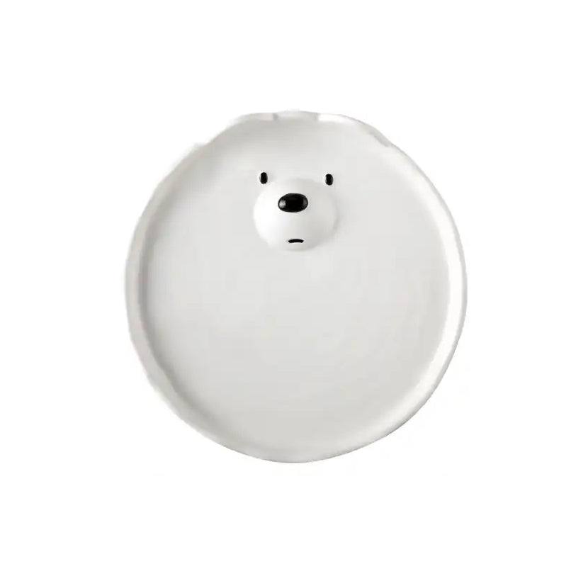 Enhabit Polar Bear Ceramic Plate - White