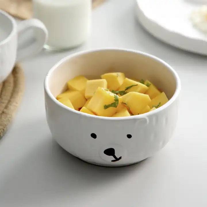 Enhabit Polar Bear Ceramic Small Bowl - White