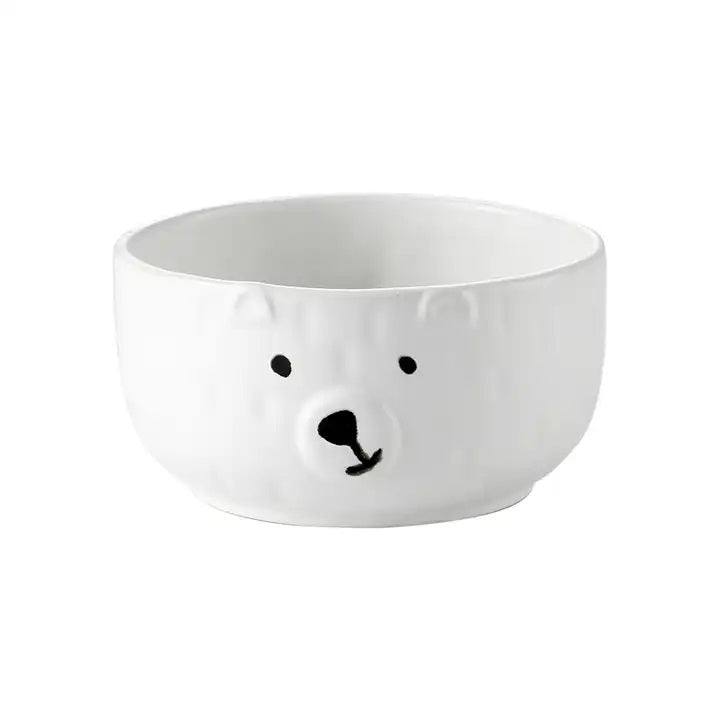 Enhabit Polar Bear Ceramic Small Bowl - White