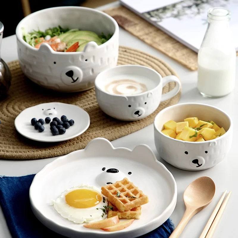 Enhabit Polar Bear Ceramic Small Bowl - White