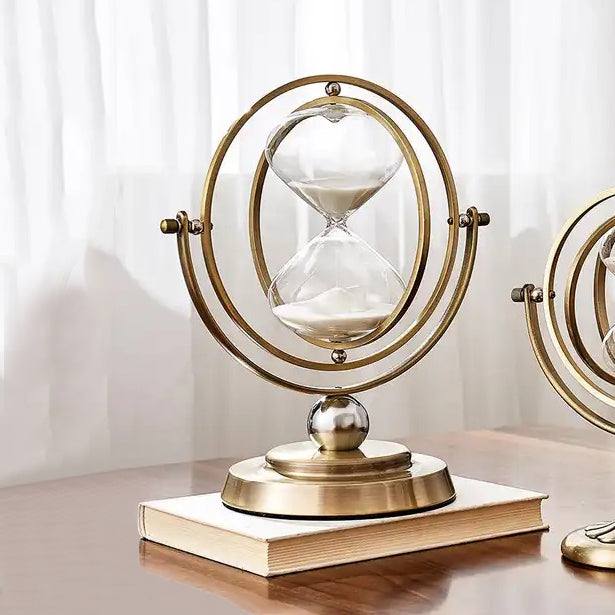 Enhabit Retro Hourglass with Metal Stand - Brass