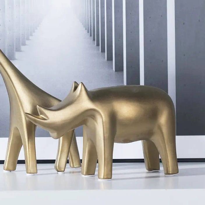 Enhabit Rhino Decor Accent - Gold