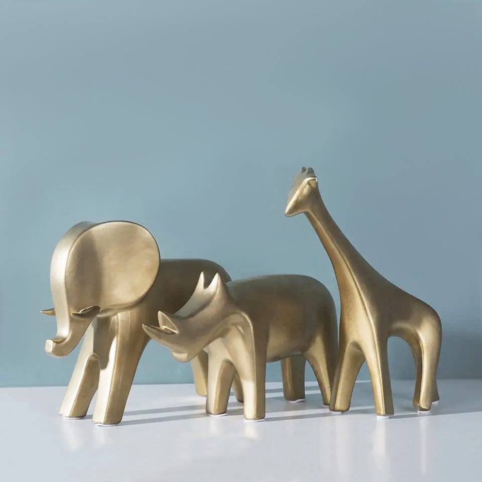 Enhabit Rhino Decor Accent - Gold