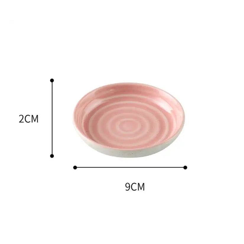 Enhabit Ripple Small Dip Plates, Set of 2 - Pink